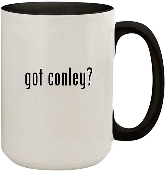 got conley? - 15oz Ceramic Colored Inside & Handle Coffee Mug Cup, Black