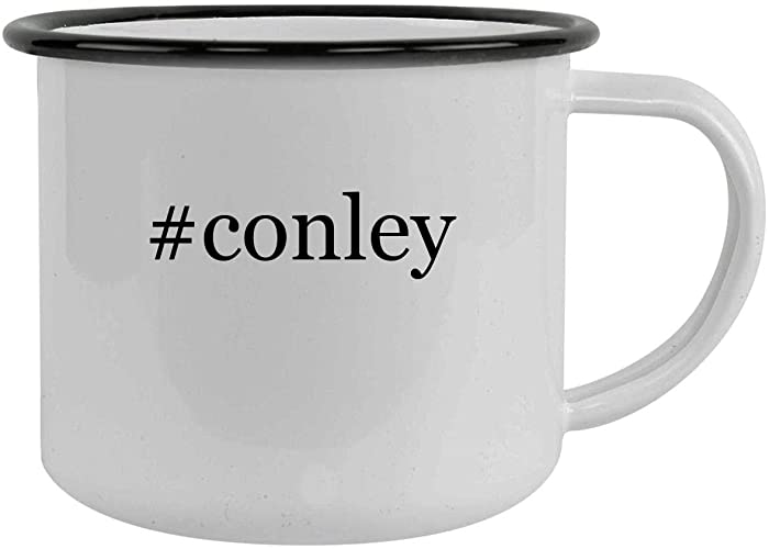 #conley - 12oz Hashtag Camping Mug Stainless Steel, Black