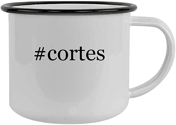 #cortes - 12oz Hashtag Camping Mug Stainless Steel, Black