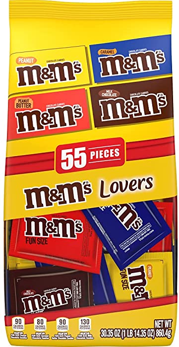 M&M'S Lovers Chocolate Candy Fun Size Variety Assorted Mix Bag, 30.35-Ounce 55 Pieces