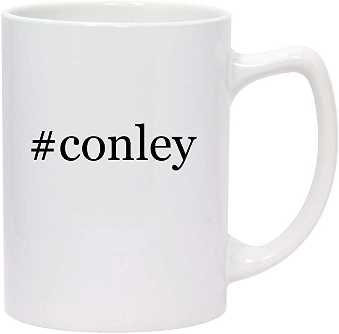 #conley - 14oz Hashtag White Ceramic Statesman Coffee Mug