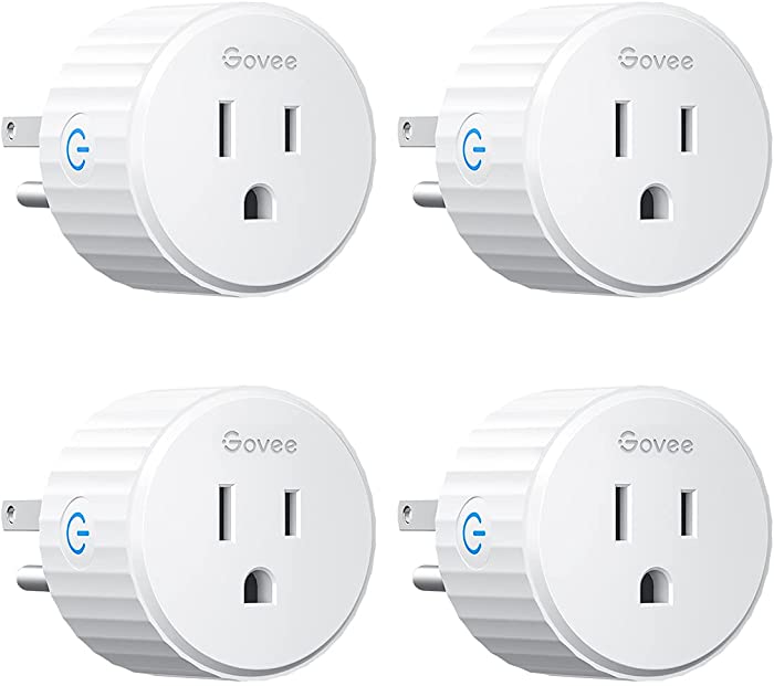 Govee Smart Plug, WiFi Plugs Work with Alexa & Google Assistant, Smart Outlet with Timer & Group Controller, WiFi Outlet for Home, No Hub Required, ETL & FCC Certified, 2.4G WiFi Only, 4 Pack