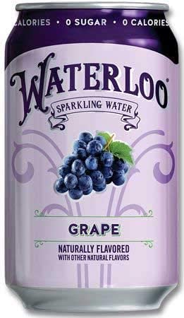 Waterloo Grape Sparkling Water, 12 Fluid Ounce - 12 count per pack -- 2 packs per case.2
