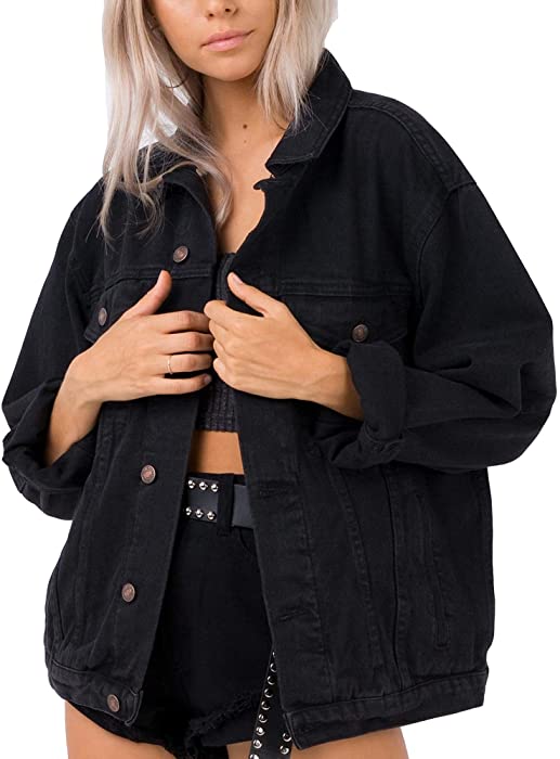 Jean Jacket Women Oversized Denim Jacket