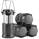 Anfrere Camping Lanterns, 4 Pack Battery Powered Camping Lights Flashlight for Outdoor Camping Hiking, Survival Kits for Emergency, Power Failure, Hurricane (Batteries Not Included)